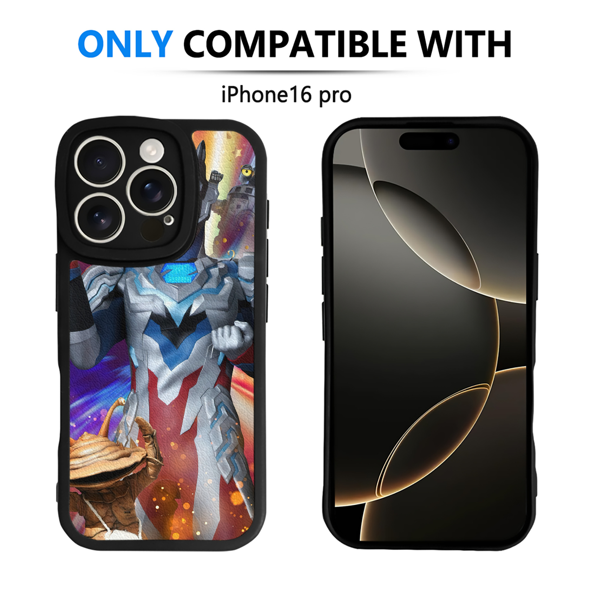 （画像用） ウルトラマン Ultraman 【iPhone 16シリーズ対応】シリコンスマホケース（レザー調） 材質：シリコン
